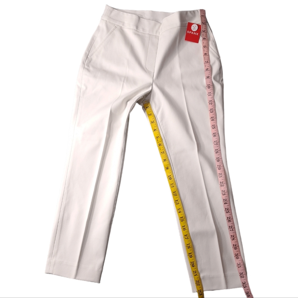 SPANX Women's Slim Straight Pants Classic White Size S Petite 20372Q Grey Lining - Picture 7 of 16